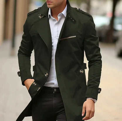 Höstlig klassisk herrtrenchcoat – Fabrizio