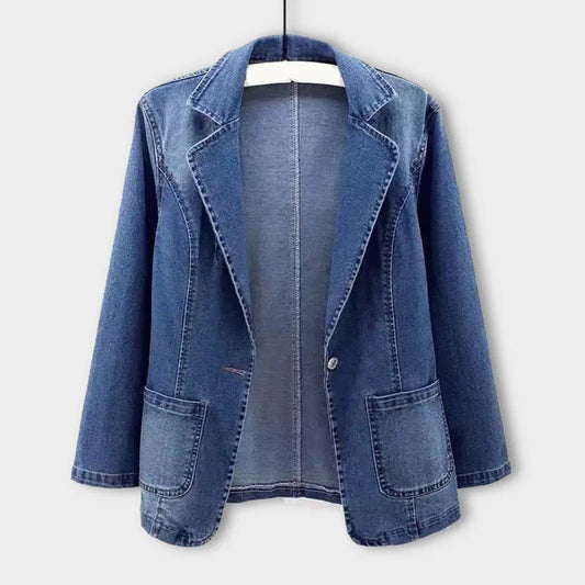 Damernas jeansblazer med elegant skärning – Nora höstutgåvan