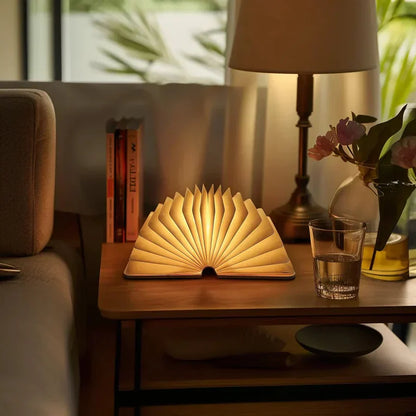 Fällbar boklampa med varmt LED-ljus - StoryGlow