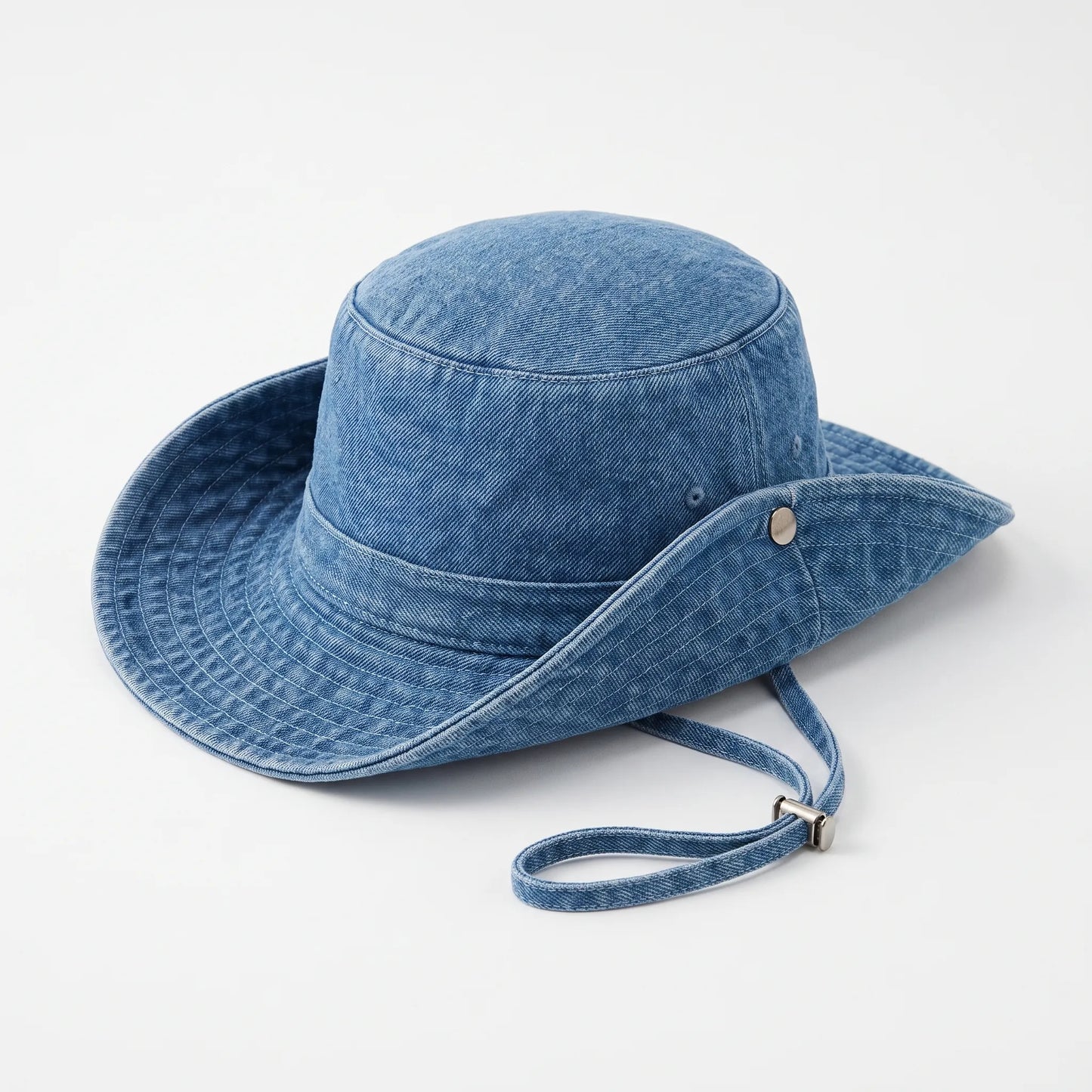Bredbrättad jeanshatt - Peaknox