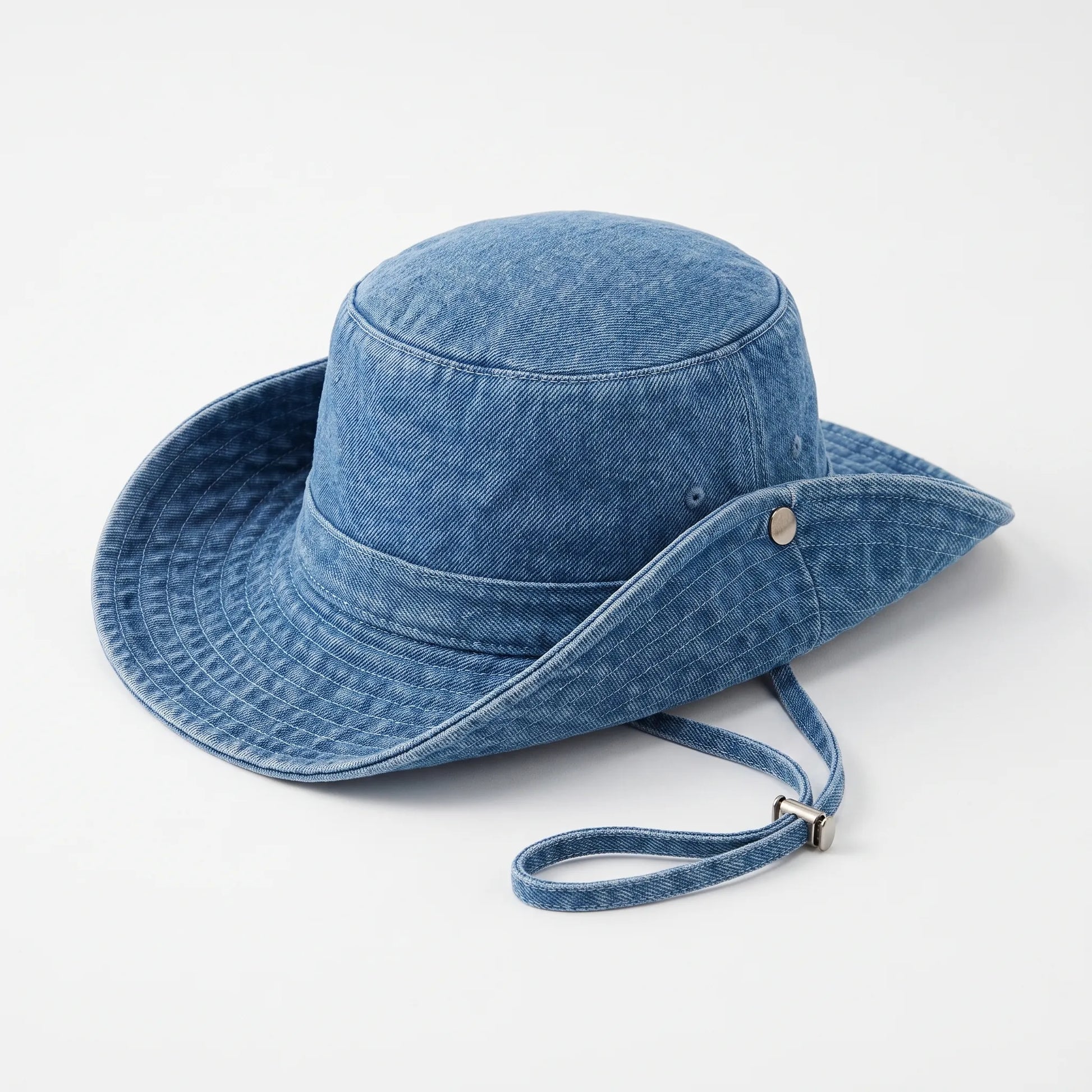 Bredbrättad jeanshatt - Peaknox