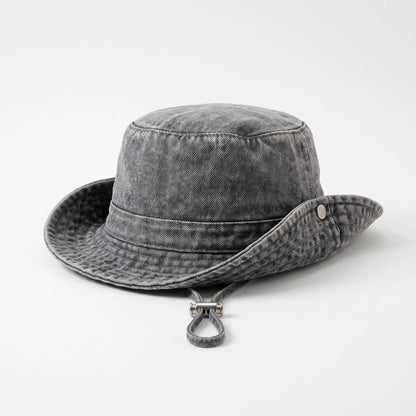 Bredbrättad jeanshatt - Peaknox