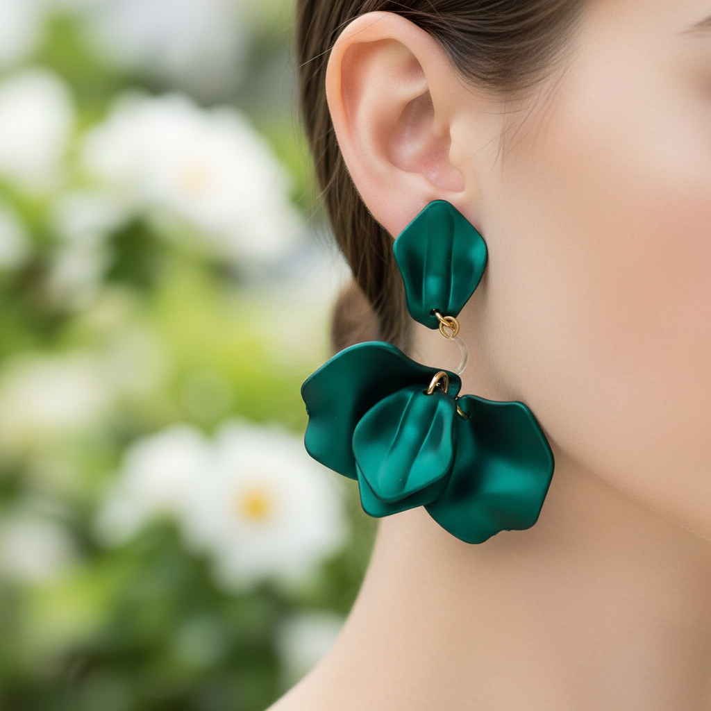 Bunte Dangle-Ohrringe - FloralPearls 