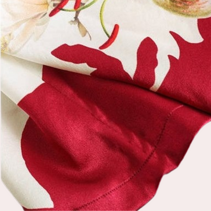 Höst dam T-shirt med blommönster – Rivka