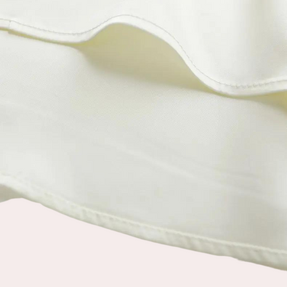 Höstliga blommönster beige damblus med lös passform – Elvira