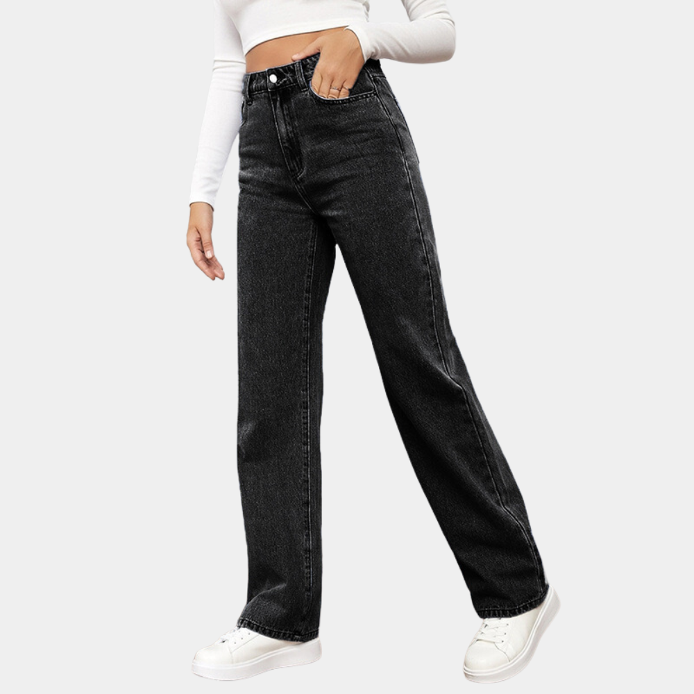 Baggyjeans med hög midja – Elara