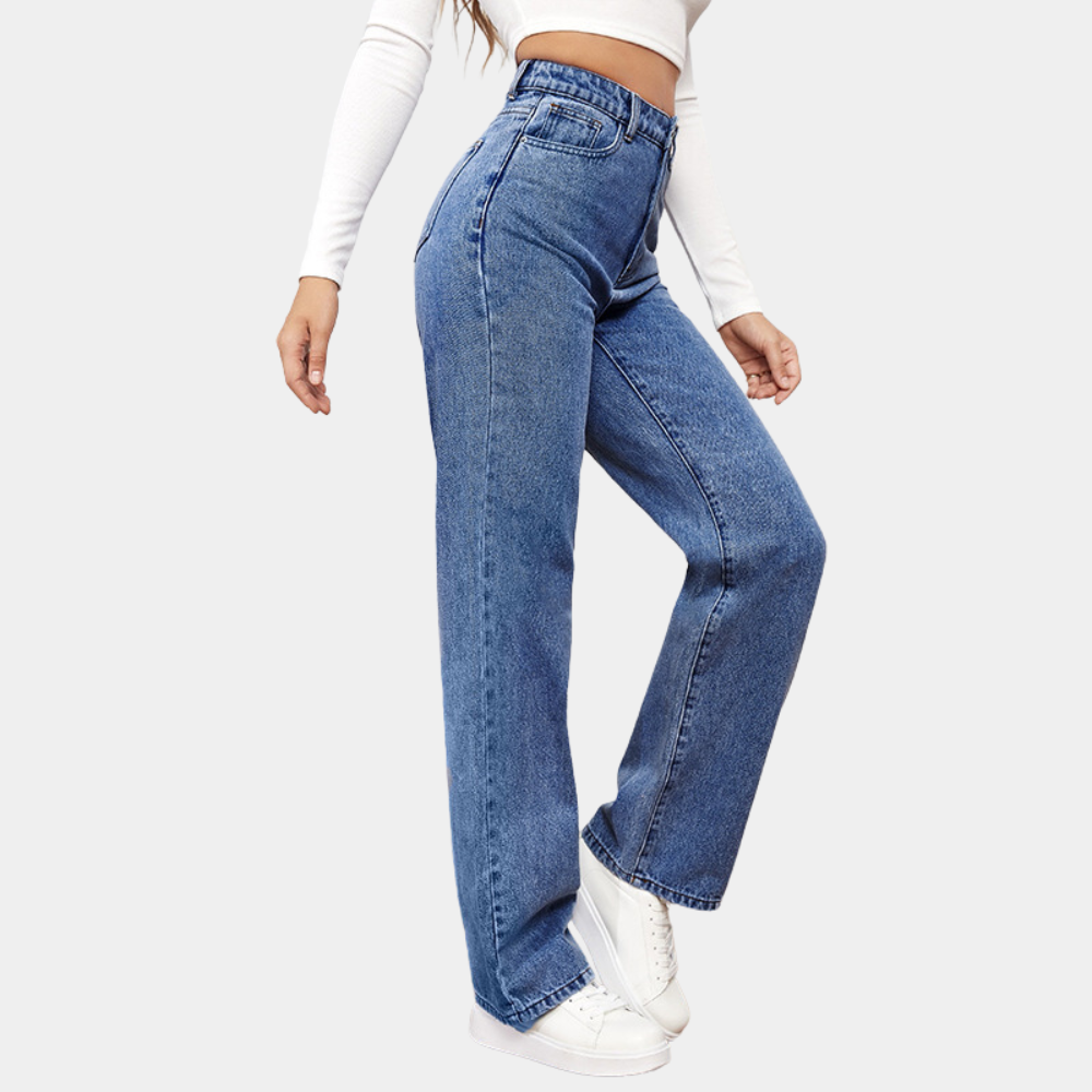 Baggyjeans med hög midja – Elara