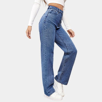 Baggyjeans med hög midja – Elara