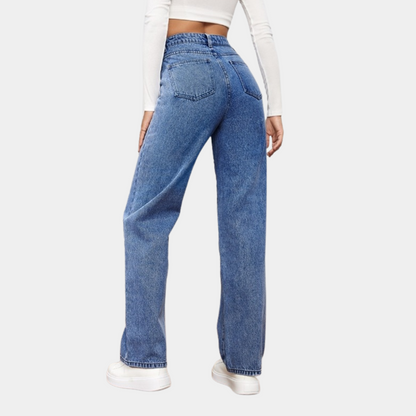 Baggyjeans med hög midja – Elara