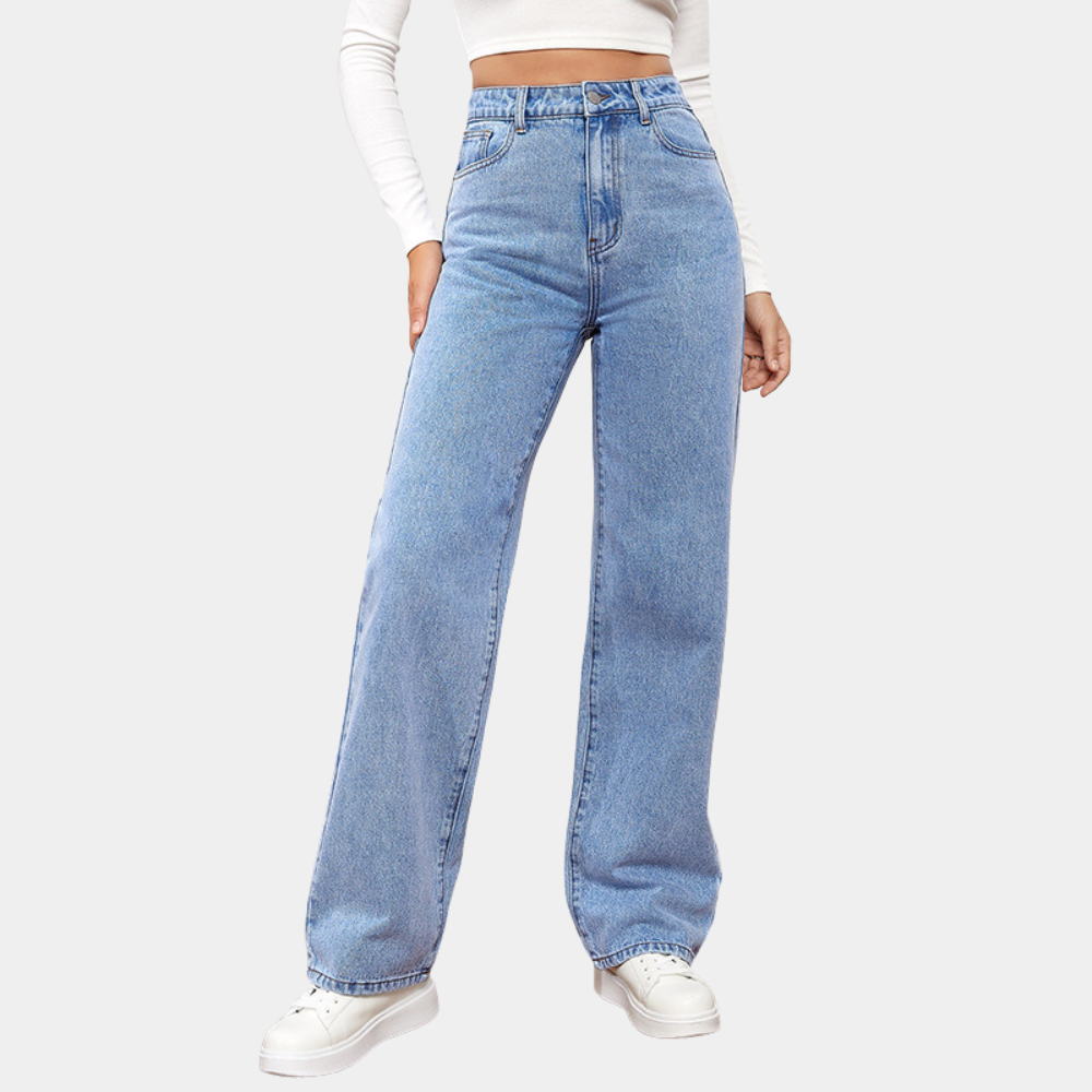 Baggyjeans med hög midja – Elara
