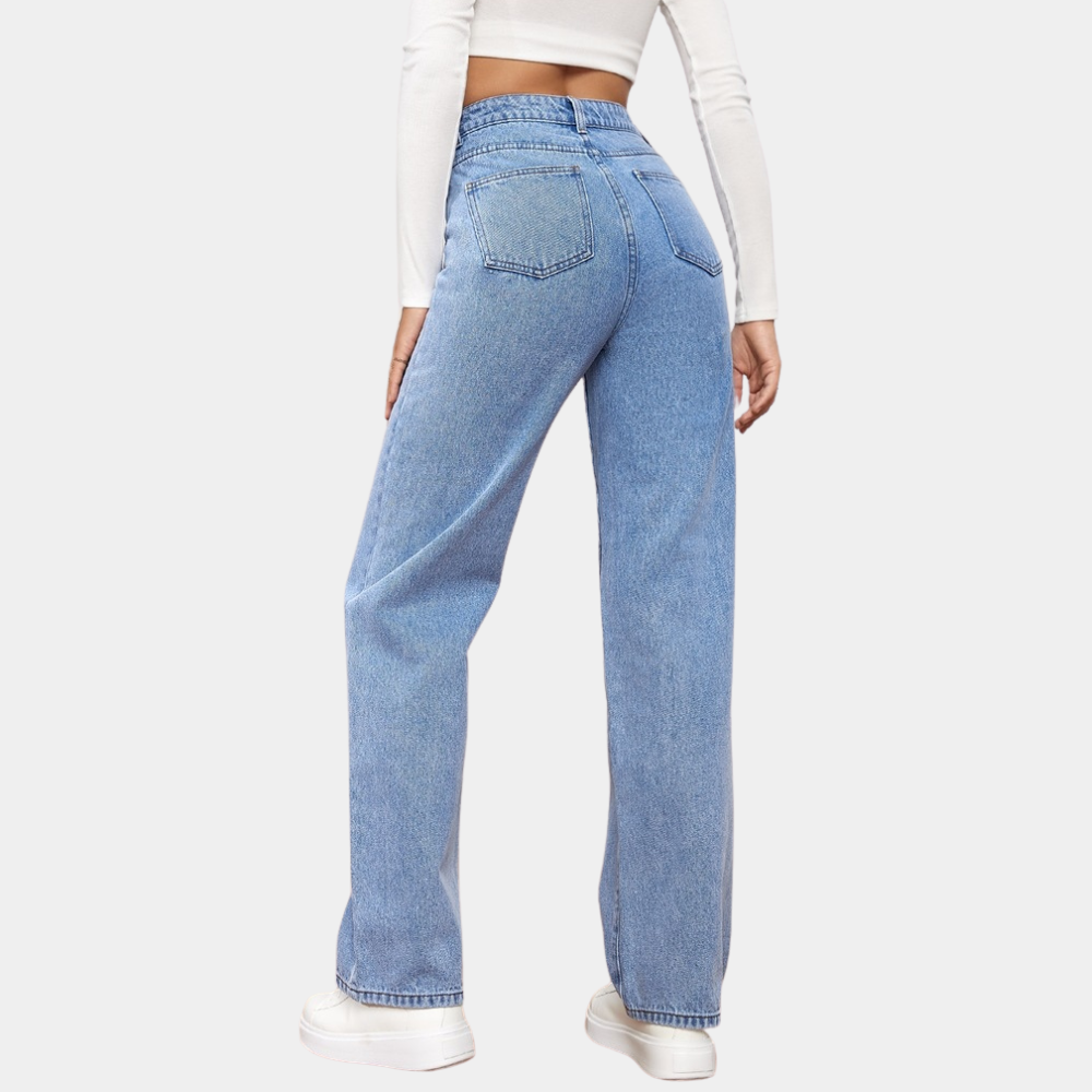 Baggyjeans med hög midja – Elara
