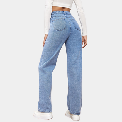 Baggyjeans med hög midja – Elara