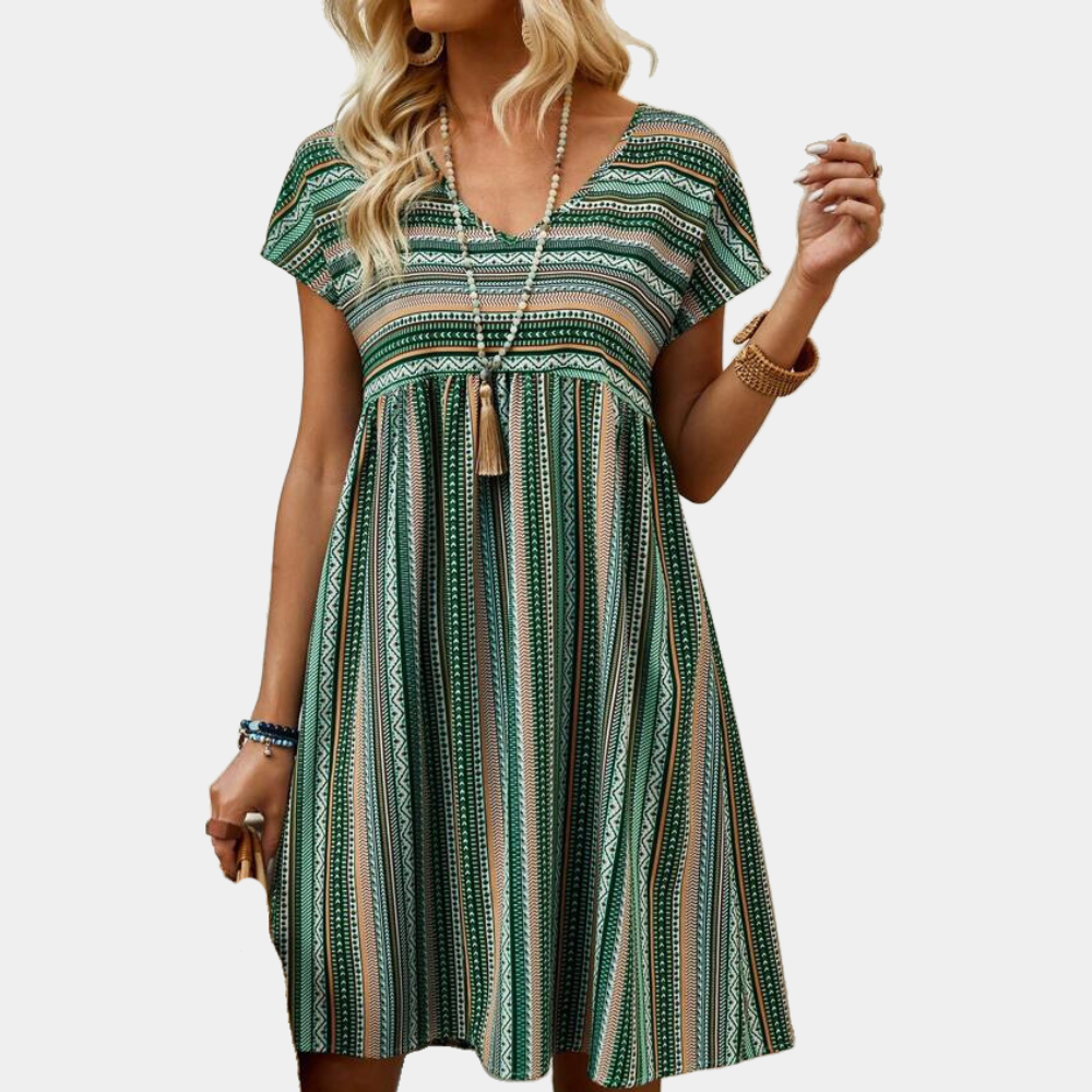 Randigt sommardress i mjuk tyg – Linae