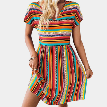 Randigt sommardress i mjuk tyg – Linae