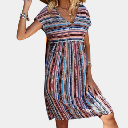 Randigt sommardress i mjuk tyg – Linae