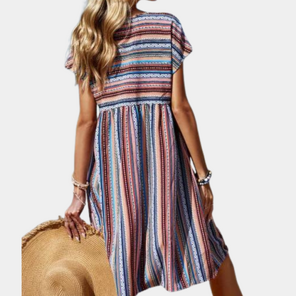 Randigt sommardress i mjuk tyg – Linae
