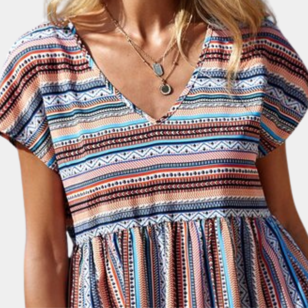 Randigt sommardress i mjuk tyg – Linae