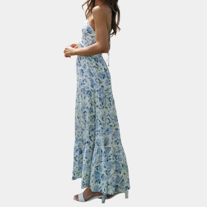 Lång sommardress med halterneck – Soraya
