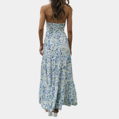 Lång sommardress med halterneck – Soraya