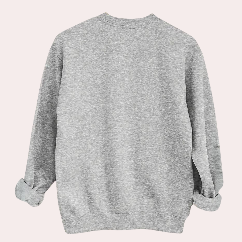 Damernas Halloween sweatshirt med spökmönster – Liora