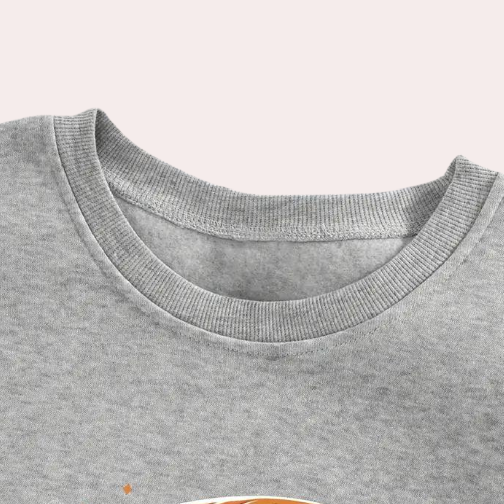 Damernas Halloween sweatshirt med spökmönster – Liora