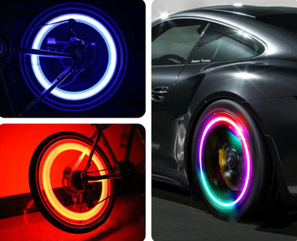 Set med 4 lysande ventilkapslar – GlowRims