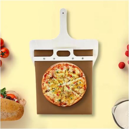 Avtagbar pizzaspade i björk med glidmekanism – Fornello