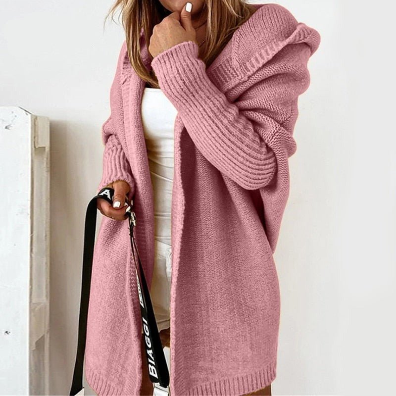 Höstlig damkofta med huva – Noelia