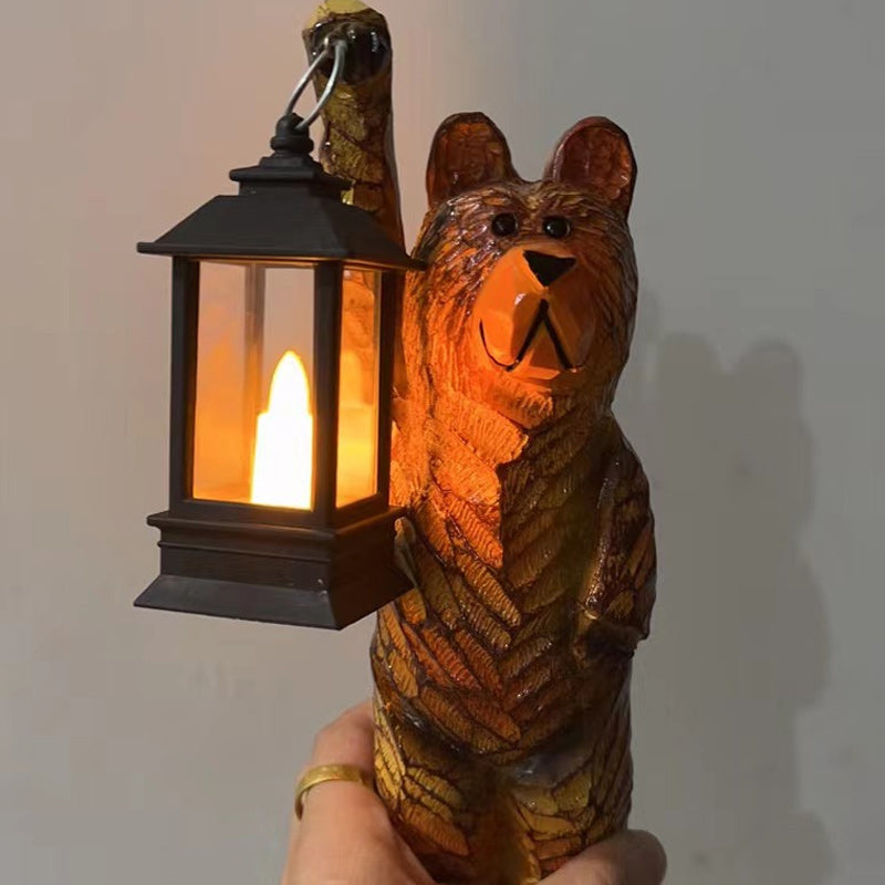 Carved Standing Lantern Statue - Bearlume