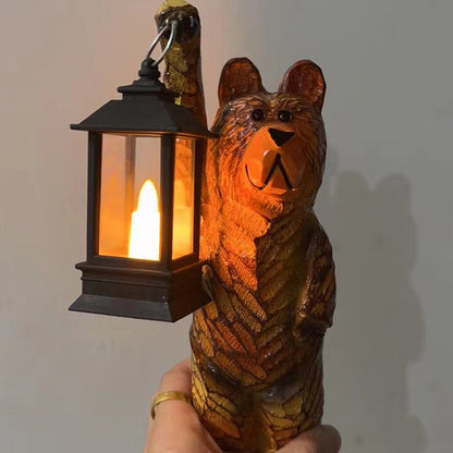 Carved Standing Lantern Statue - Bearlume