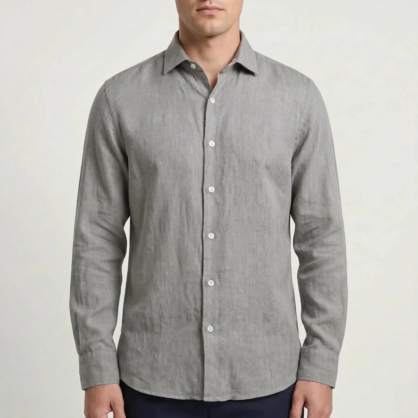 Casual Long-Sleeve Button-Up Shirt -  Bruce