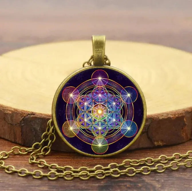 Chakra-hänge med Metatrons kub - Solantra