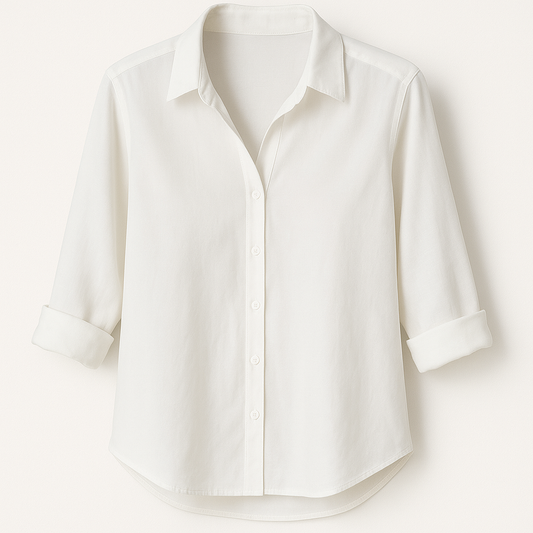 Flödande skjortblus med knapplista – Selin