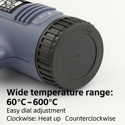 2000 W industrielektrisk värmefläkt med digital LCD-display och justerbar temperatur – ProTherm