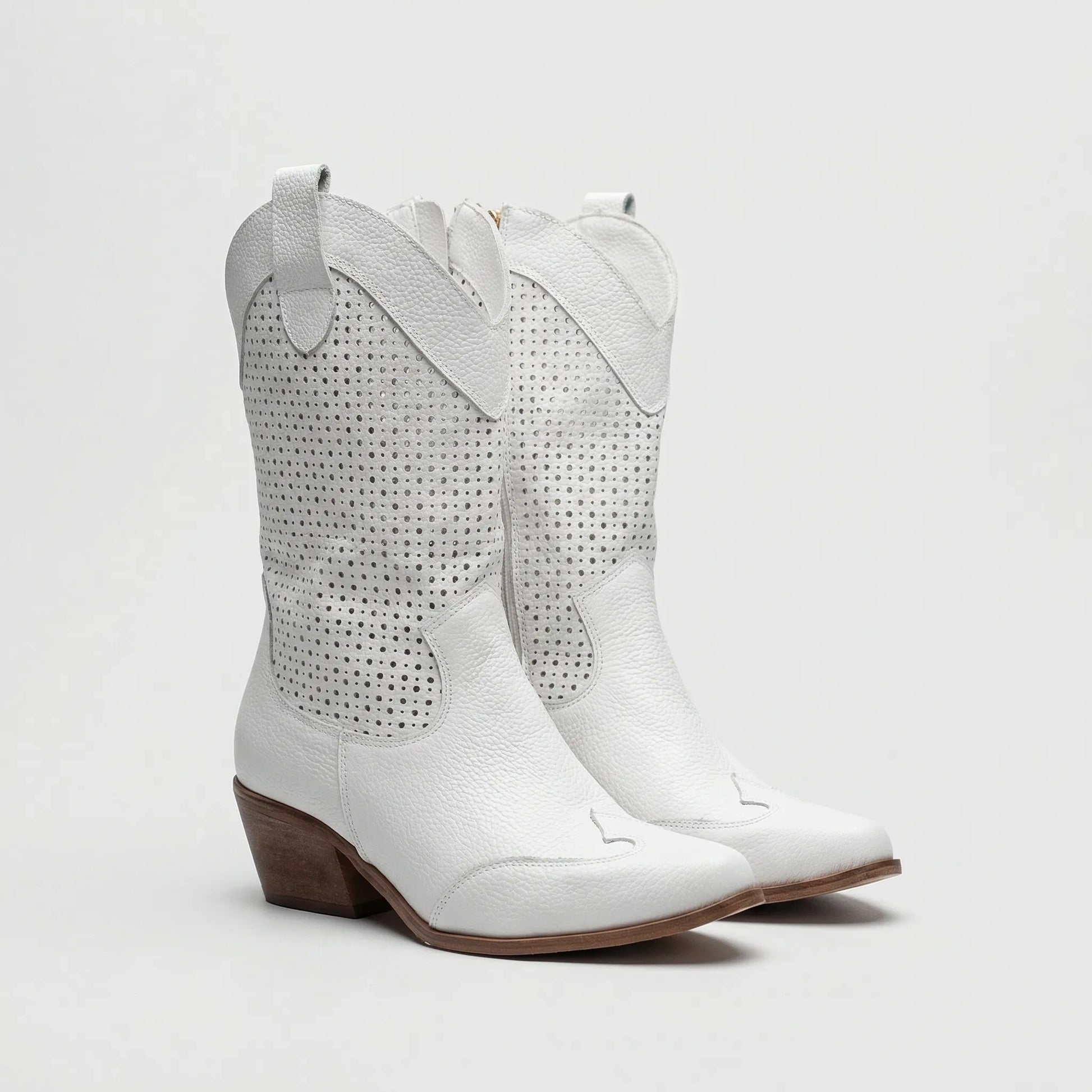 Classic Zip-Up Mid-Calf Fashion Boots - Patricia