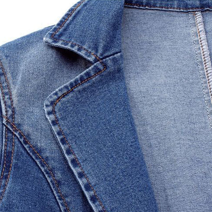 Damernas jeansblazer med elegant skärning – Nora höstutgåvan