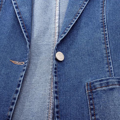Damernas jeansblazer med elegant skärning – Nora höstutgåvan