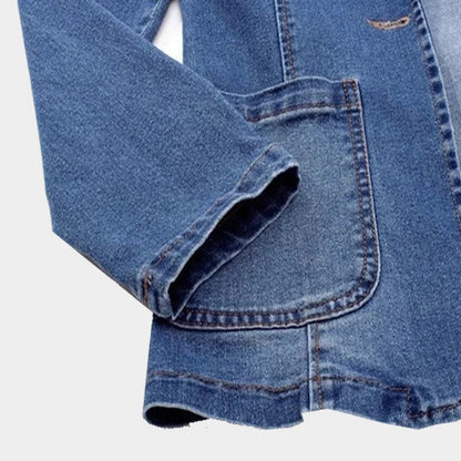 Damernas jeansblazer med elegant skärning – Nora höstutgåvan