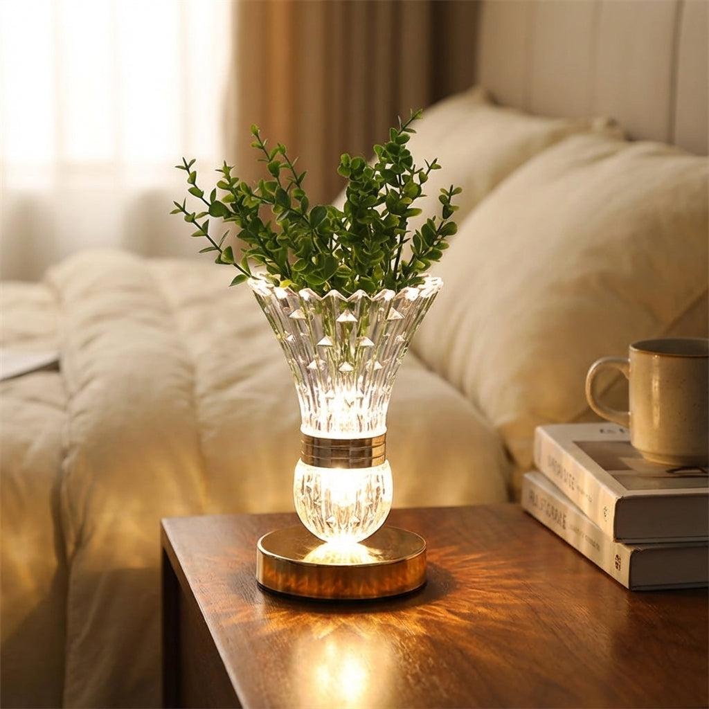Compact Crystal Style Table Lamp -  Cristava