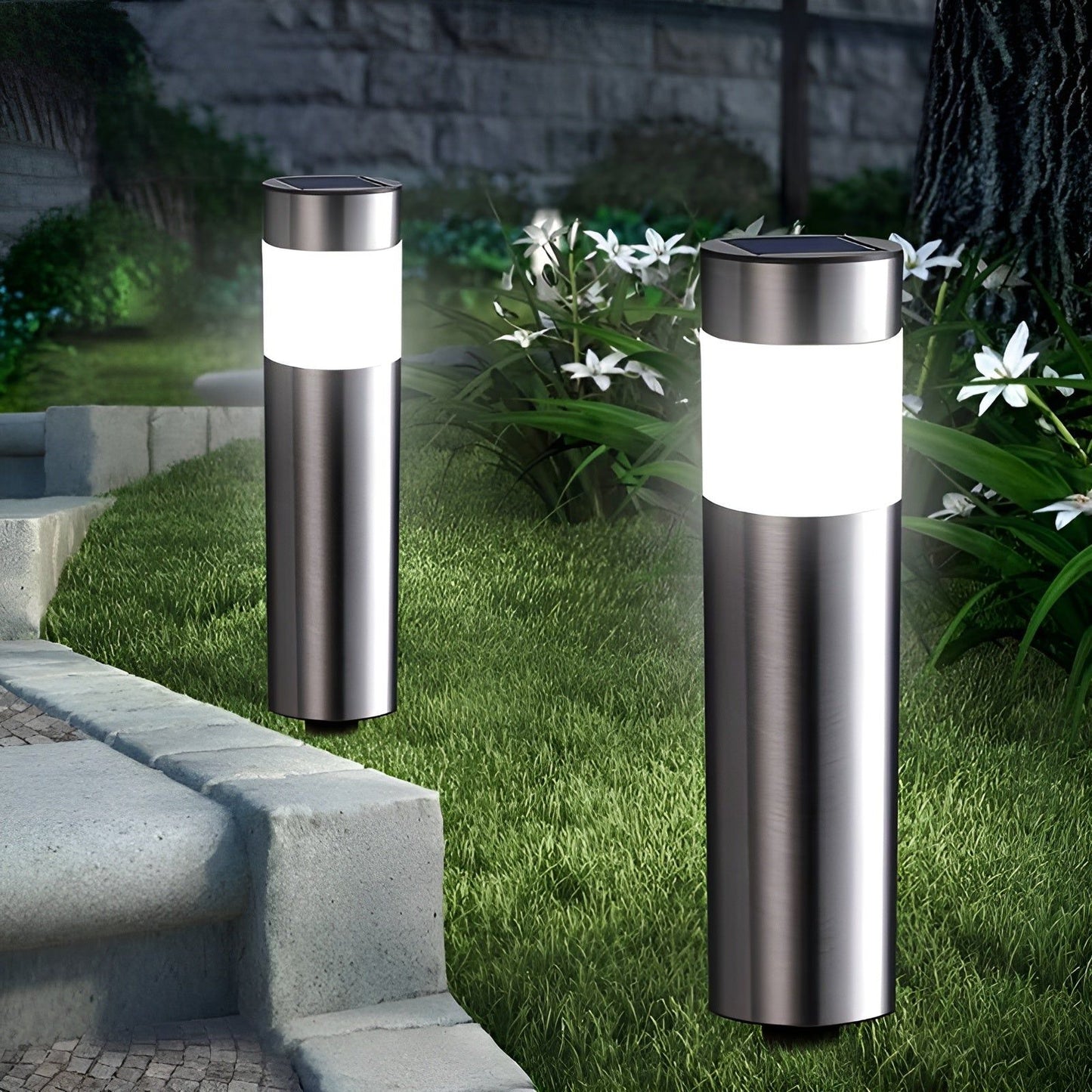 Cylindrical Stake Lanterns - Pathlume