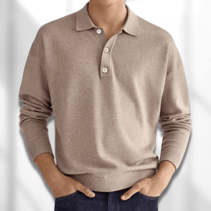 Höstlig Modern Fit Långärmad Herrpolo – Lennard