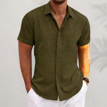 Herrskjorta i linne med retrolook – Vintaro