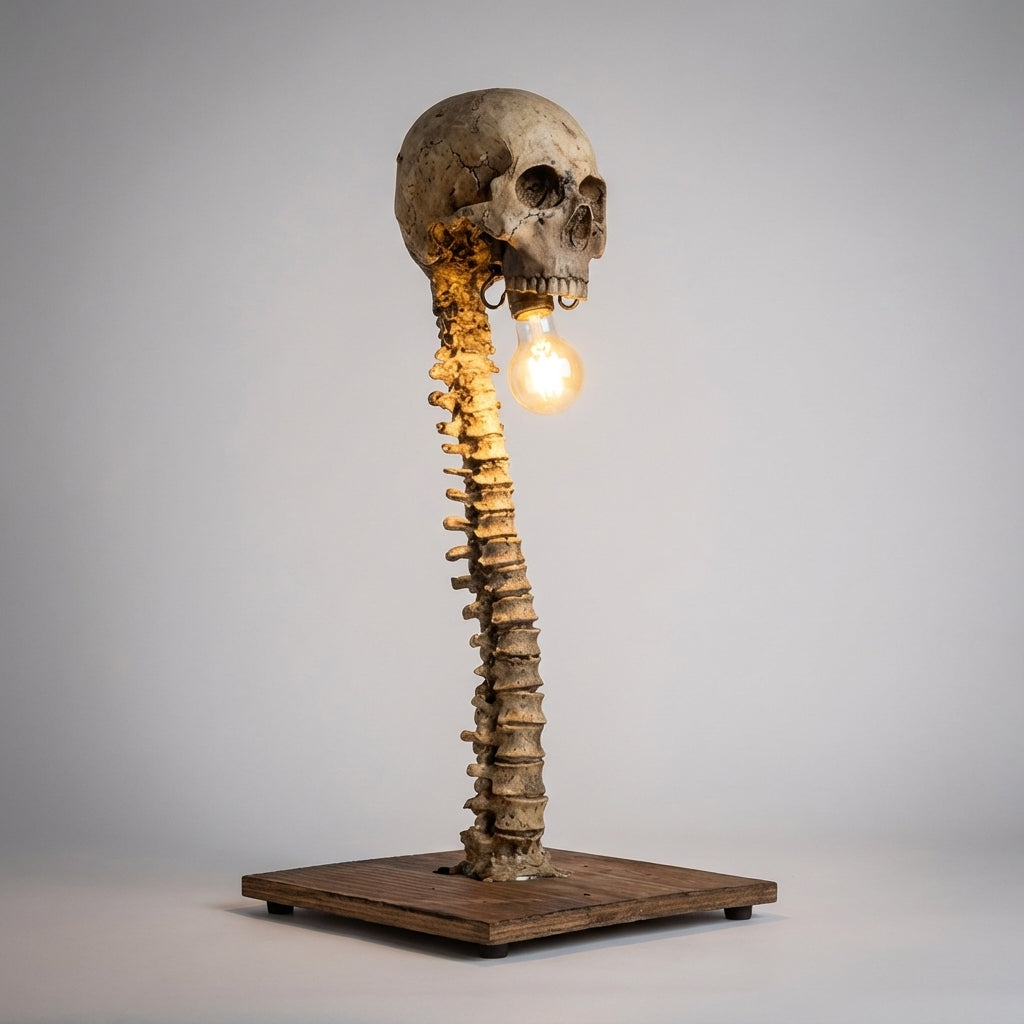 Decorative Skull Table Lamp -  Nightspine