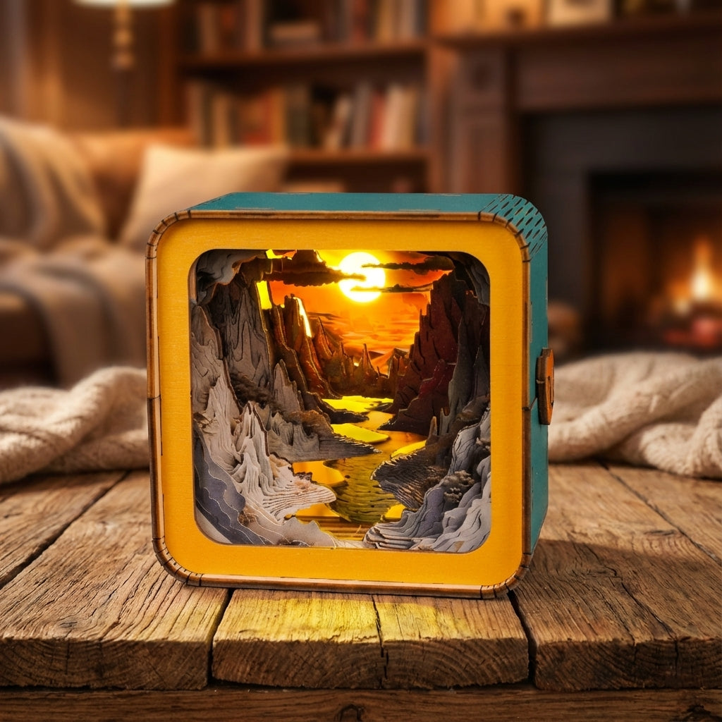 Decorative Tabletop Scene Box -  SolaceCube