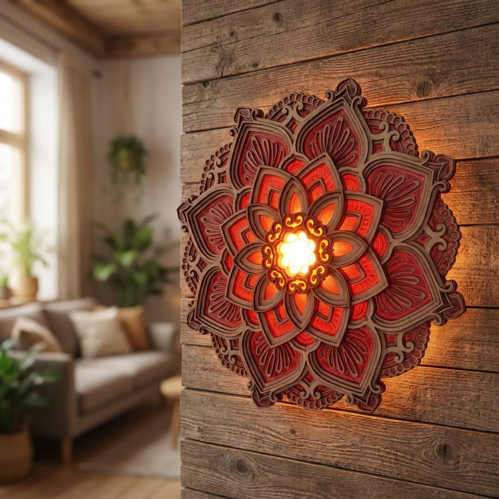 Decorative Wall Mandala Lamp -  Mandarise