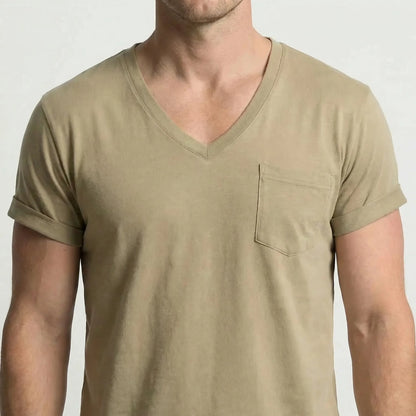 Deep V-Neck Short Sleeve Tee - Ross