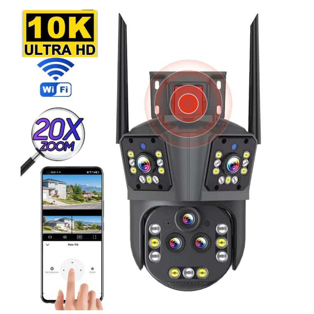 10K WLAN-säkerhetskamera med 20 MP, 20x zoom – DualGuard Ultra 10K
