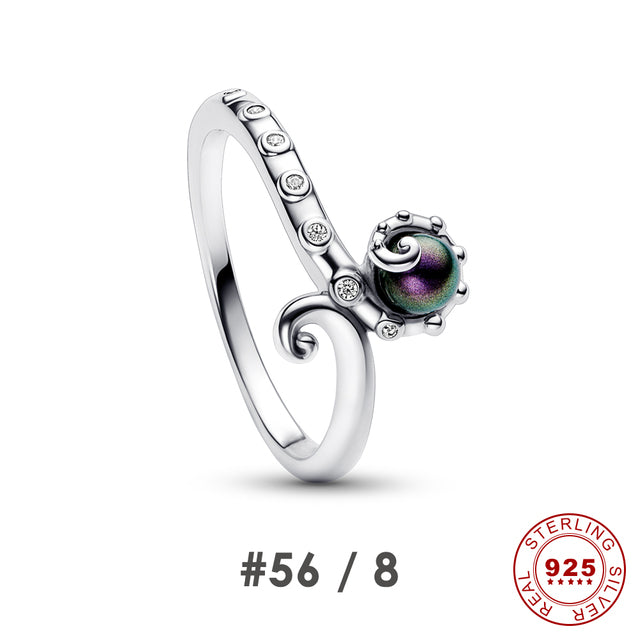 Silberring mit Perle und Zirkonia, elegantes Schmuckdesign, Damenring, Pandora Original.