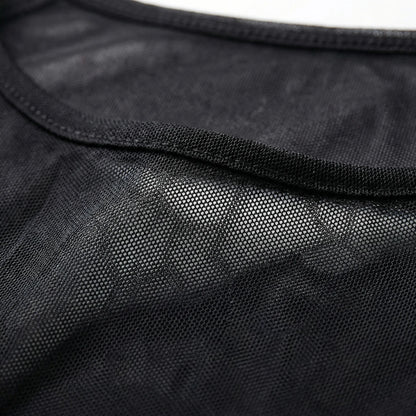 Doorzichtig Mesh Shirt Met Lange Mouwen - Jeannette