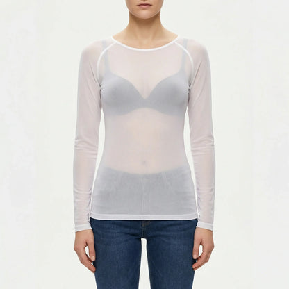 Doorzichtig Mesh Shirt Met Lange Mouwen - Jeannette